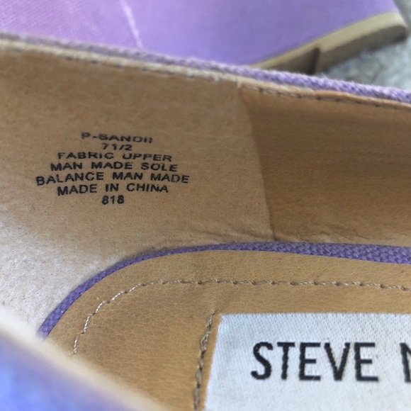 Steve Madden Lilac Peep Toe Platform Wedge Heels - Picture 8 of 8
